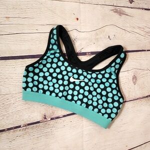 Nike blue polka-dots sports bra size S